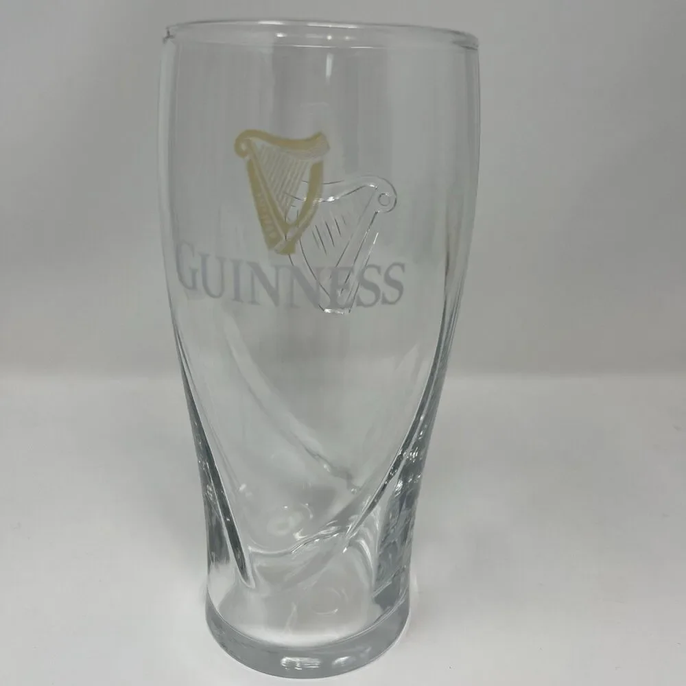 Guinness Pint Beer Glass Glasses Brewed in Dublin Galaxy Style 3D Harp 6.75”